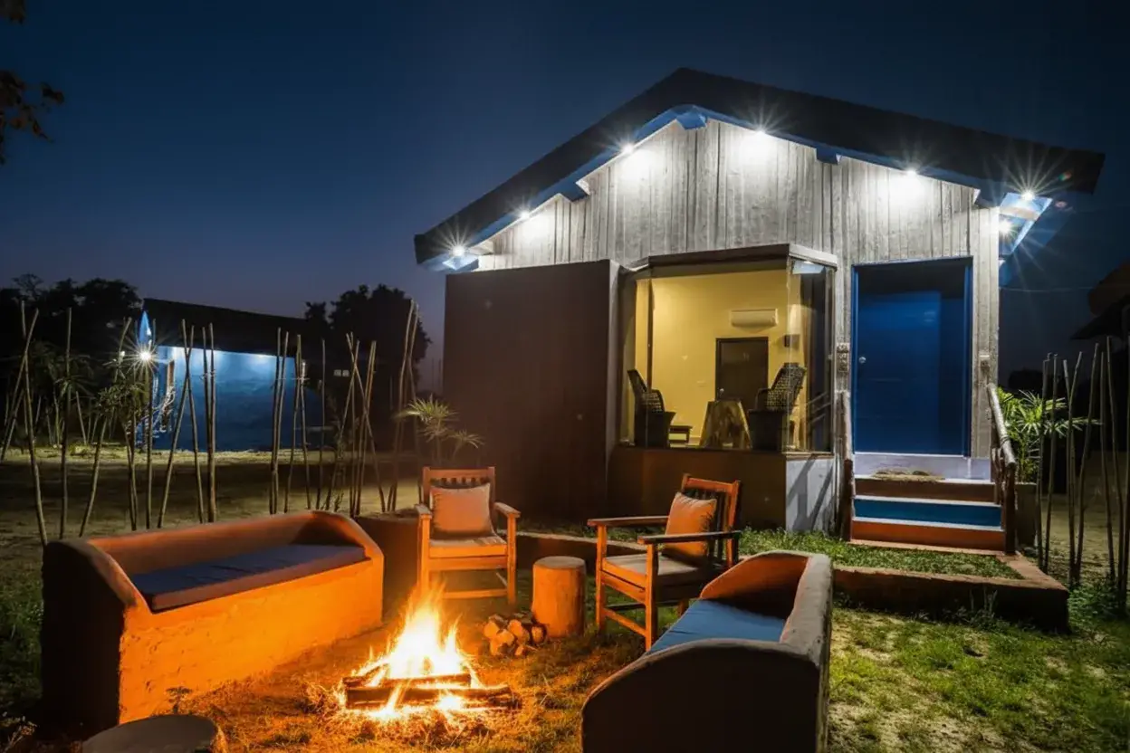 night view mela camp